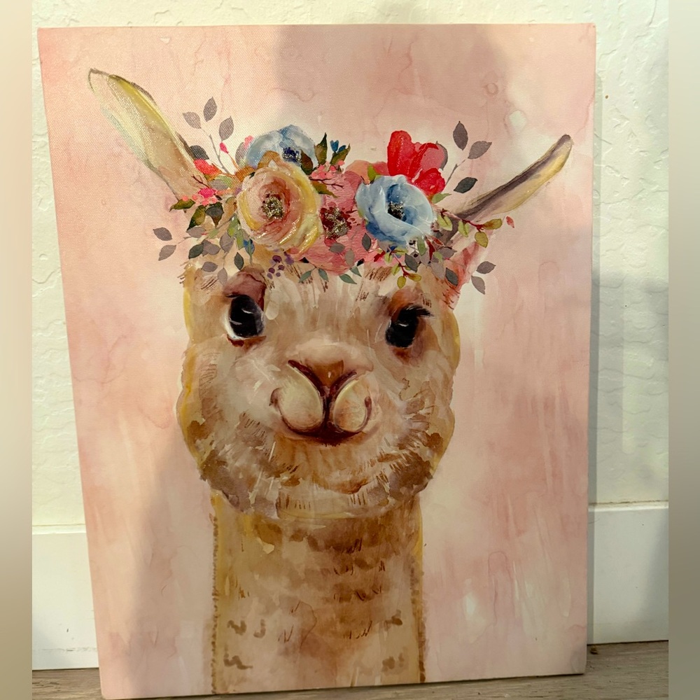 Painted camel canvas size 11”x14”